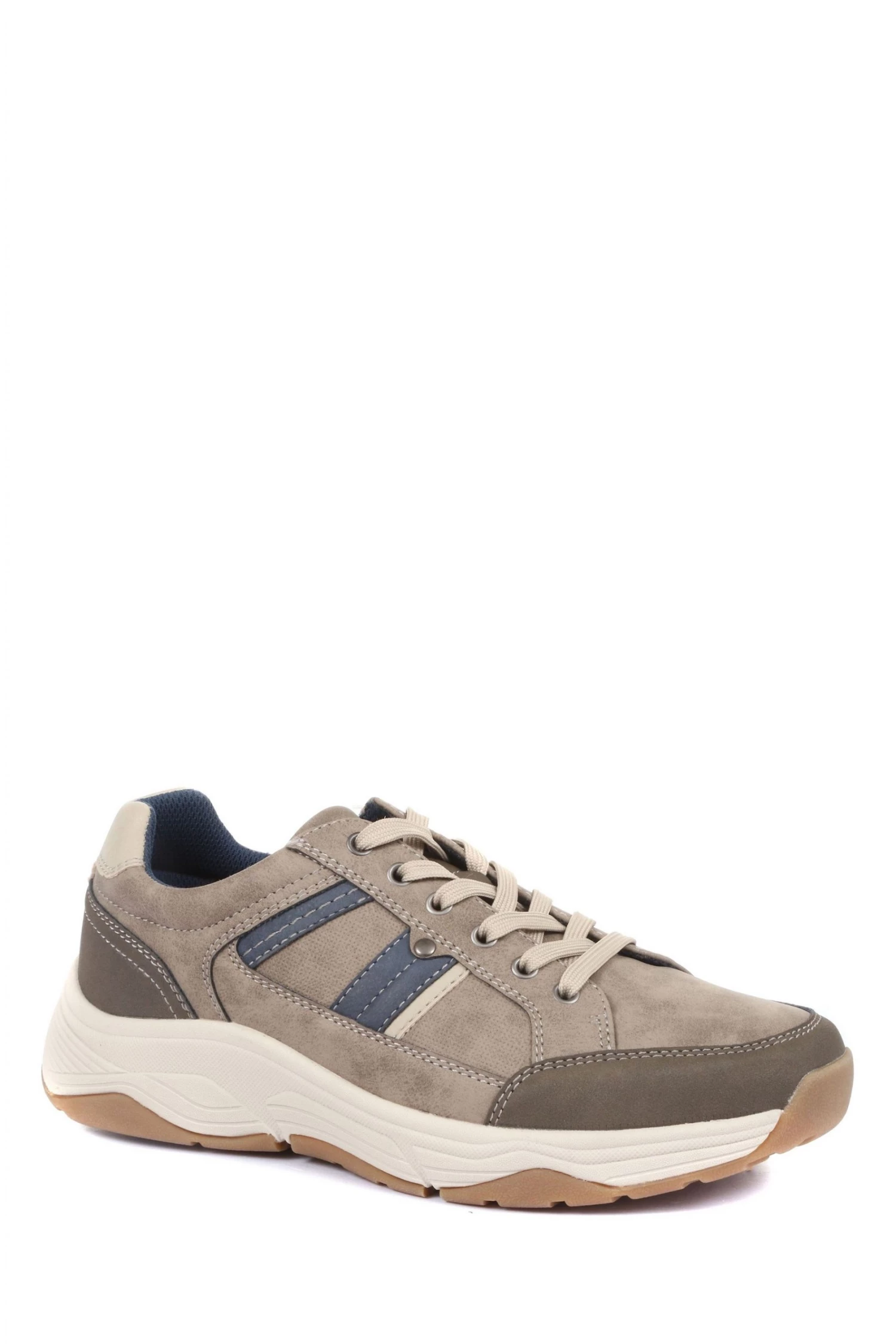 Pavers Grey Wide Fit Lace-Up Trainer Shoes 2 Pavers Grey Wide Fit Lace-Up Trainer Shoes - Image 2