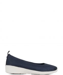Pavers Blue Wide Fit Slip-On Trainers