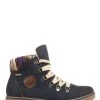 Pavers Ladies Blue Lace-Up Trainers Boots