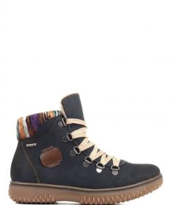 Pavers Ladies Blue Lace-Up Trainers Boots
