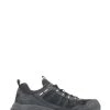 Pavers Mens Black Leather Lace-Up Walking Shoes