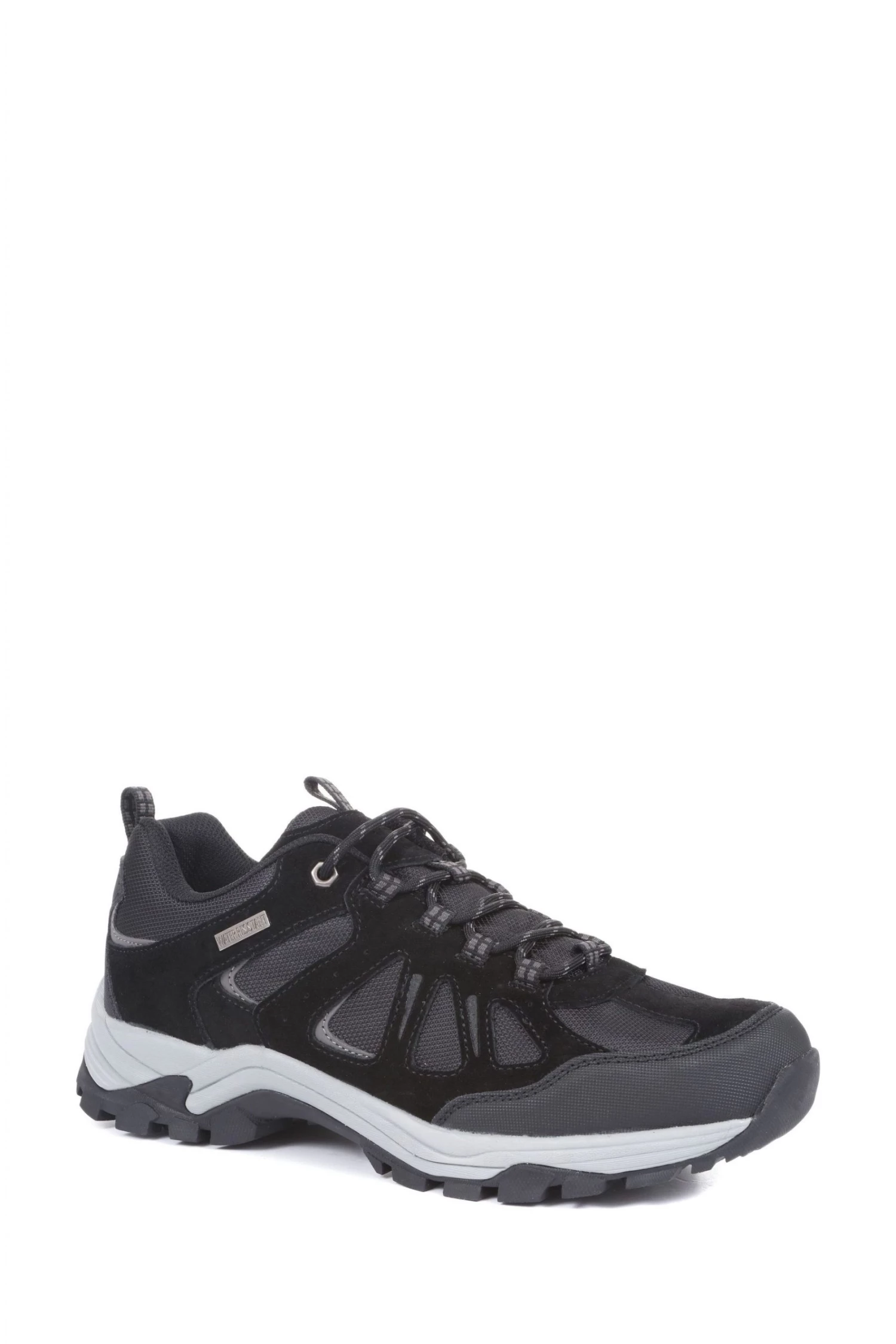 Pavers Black Leather Lace-Up Walking Shoes 2 Pavers Black Leather Lace-Up Walking Shoes - Image 2