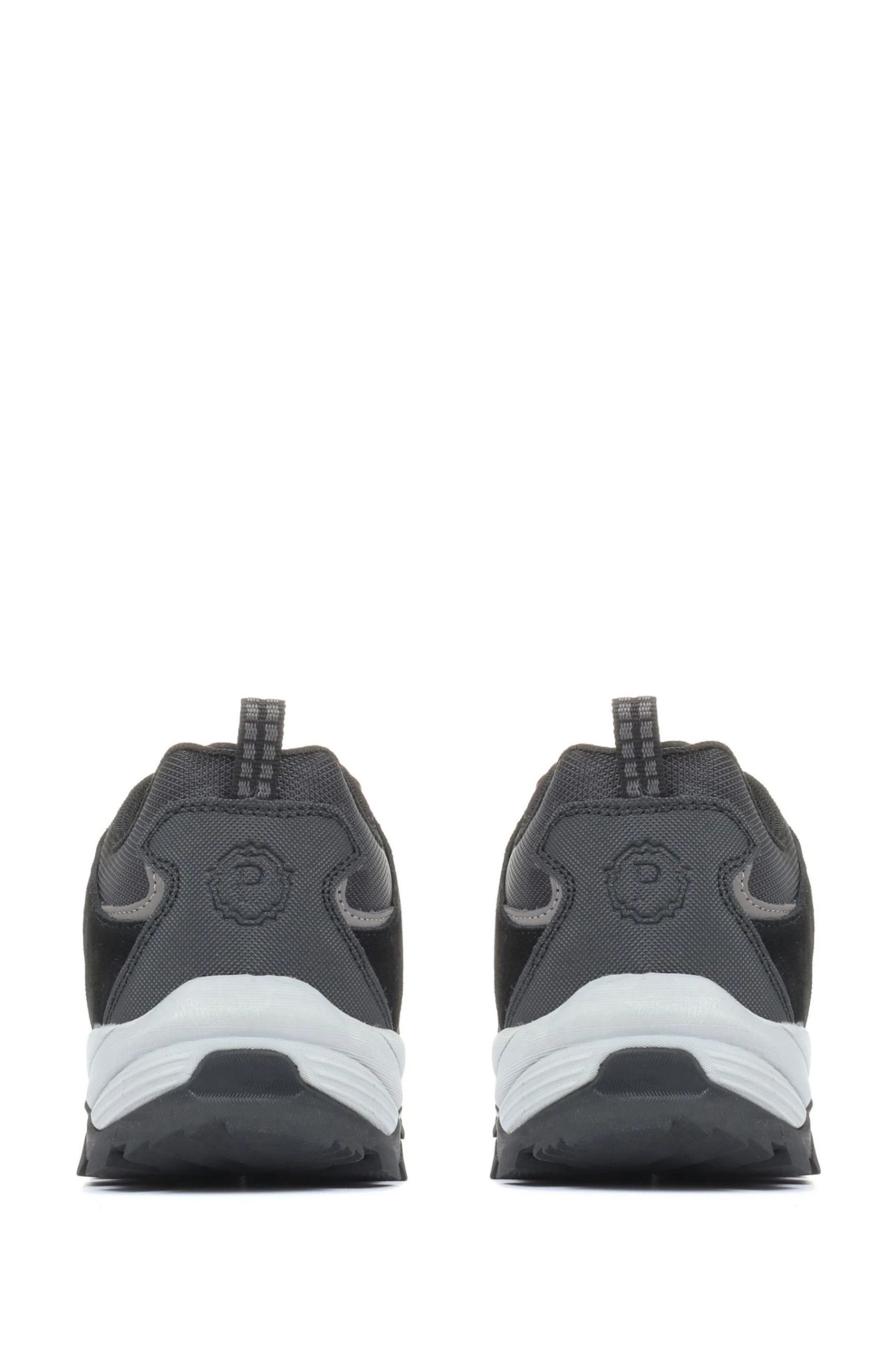 Pavers Black Leather Lace-Up Walking Shoes 3 Pavers Black Leather Lace-Up Walking Shoes - Image 3