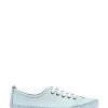 Pavers Blue Wide Fit Leather Lace-Up Trainers