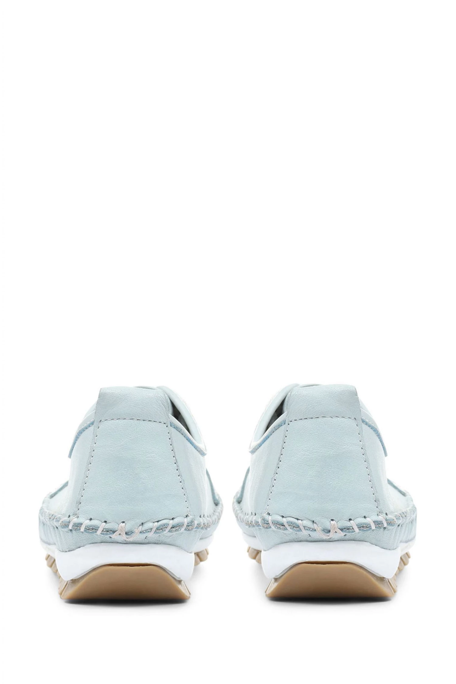 Pavers Blue Wide Fit Leather Lace-Up Trainers 3 Pavers Blue Wide Fit Leather Lace-Up Trainers - Image 3