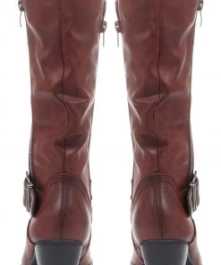 Pavers Brown Bordeaux Lightweight Calf Boots With Buckle -Pavers Sales Shop unnamed file 116 scaled
