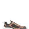 Pavers Mens Brown Leather Lace-Up Walking Shoes