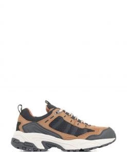 Pavers Mens Brown Leather Lace-Up Walking Shoes
