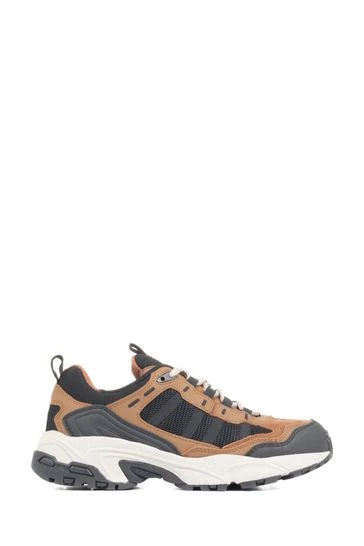 Pavers Mens Brown Leather Lace-Up Walking Shoes 6 Pavers Mens Brown Leather Lace-Up Walking Shoes - Image 6
