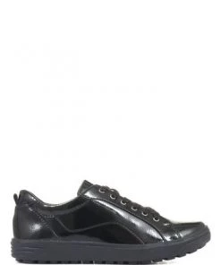 Pavers Ladies Black Wide Fit Lace-Up Trainers -Pavers Sales Shop unnamed file 1202