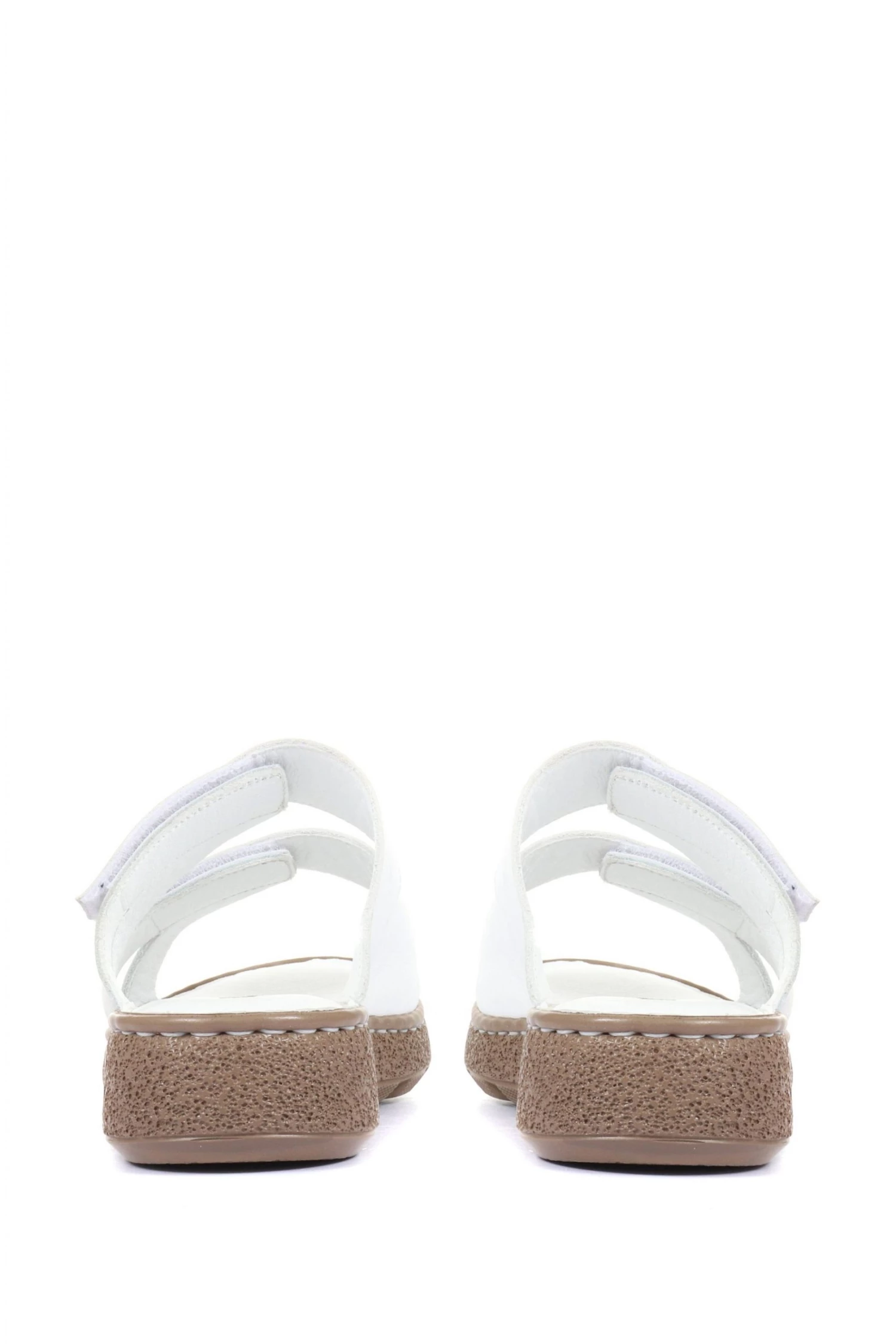 Pavers Ladies White Extra Wide Fit Leather Mule Sandals 3 Pavers Ladies White Extra Wide Fit Leather Mule Sandals - Image 3