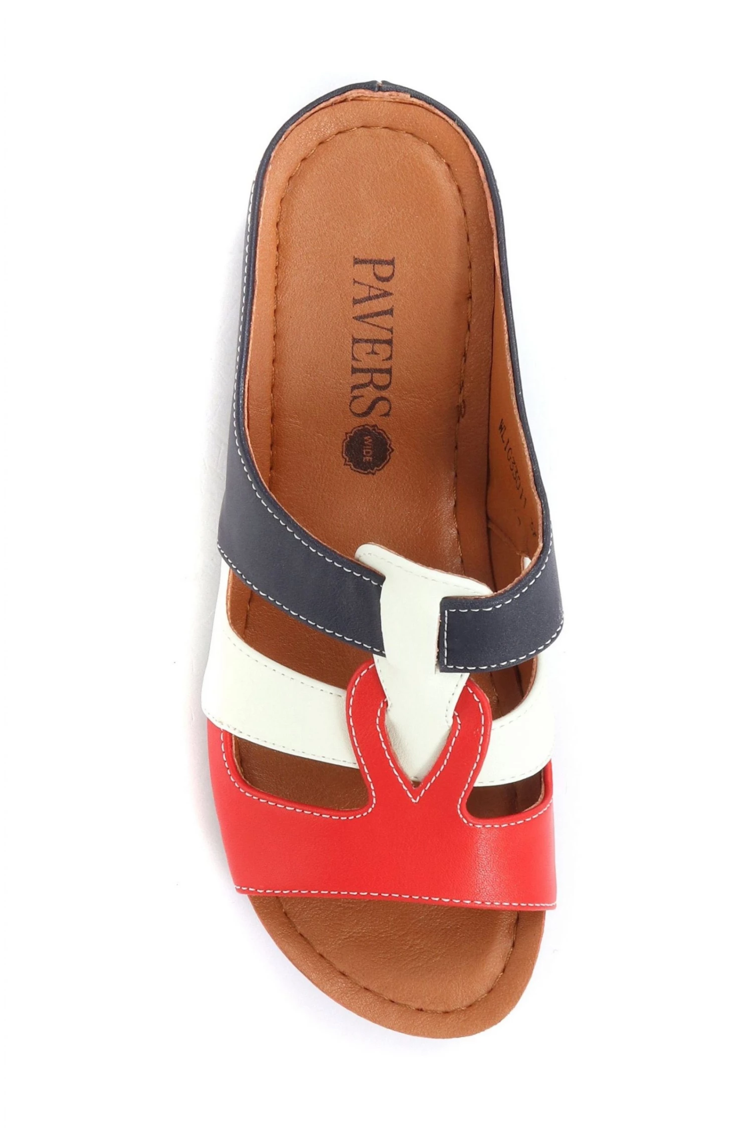 Pavers Blue Wide Fit Wedge Mule Sandals 4 Pavers Blue Wide Fit Wedge Mule Sandals - Image 4