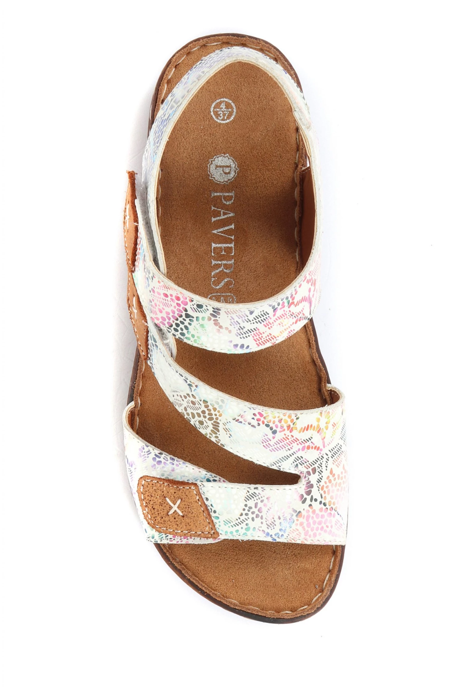 Pavers White Fully Adjustable Ladies Leather Sandals 4 Pavers White Fully Adjustable Ladies Leather Sandals - Image 4