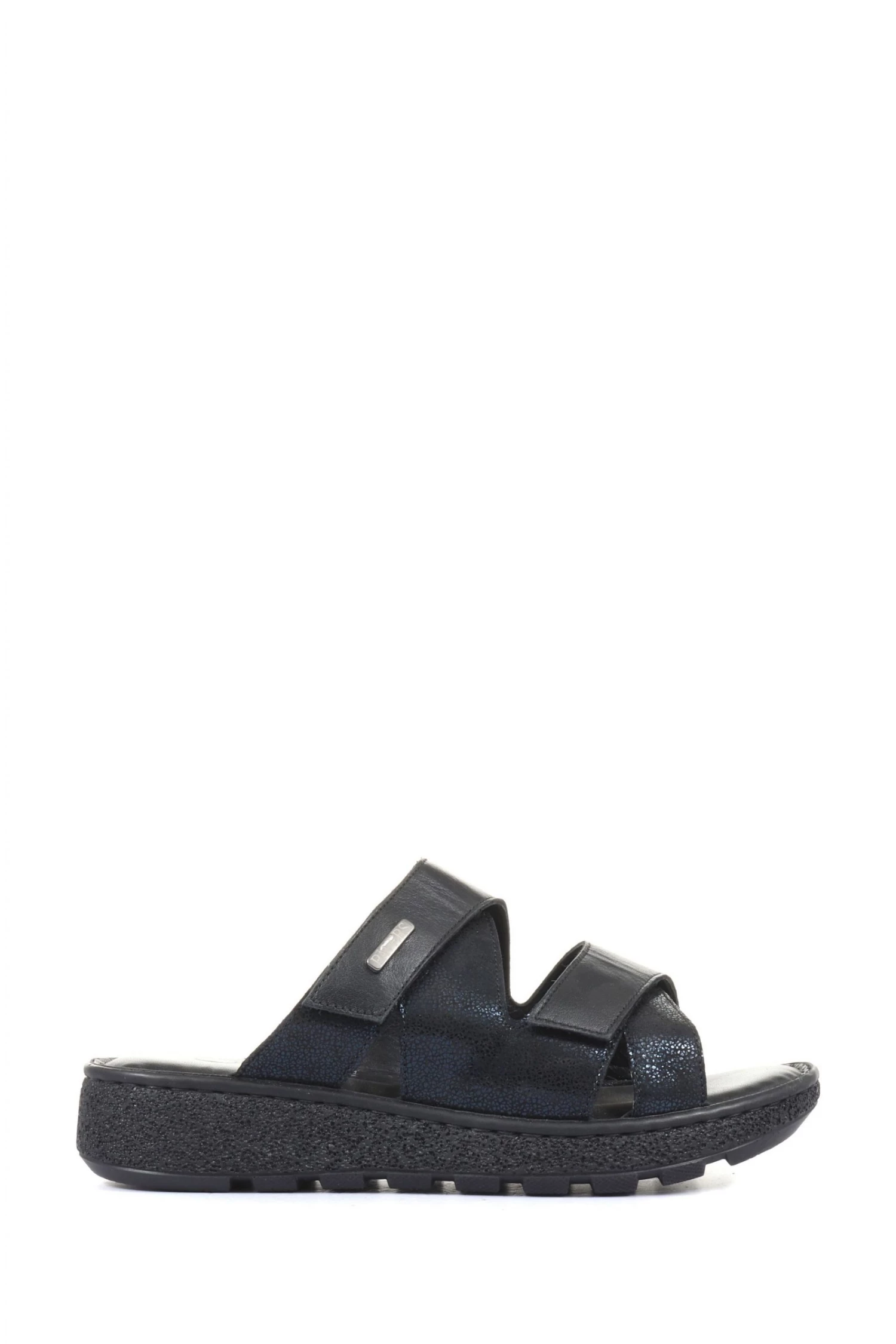 Pavers Extra Wide Fit Ladies Black Leather Mule Sandals 1 Pavers Extra Wide Fit Ladies Black Leather Mule Sandals