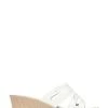 Pavers Ladies White Embellished Wedge Heel Sandals