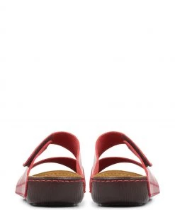 Pavers Red Wide Fit Adjustable Leather Mules -Pavers Sales Shop unnamed file 1324 scaled