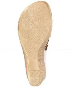 Pavers Gold Wedge Toe Post Sandals -Pavers Sales Shop unnamed file 1338 scaled