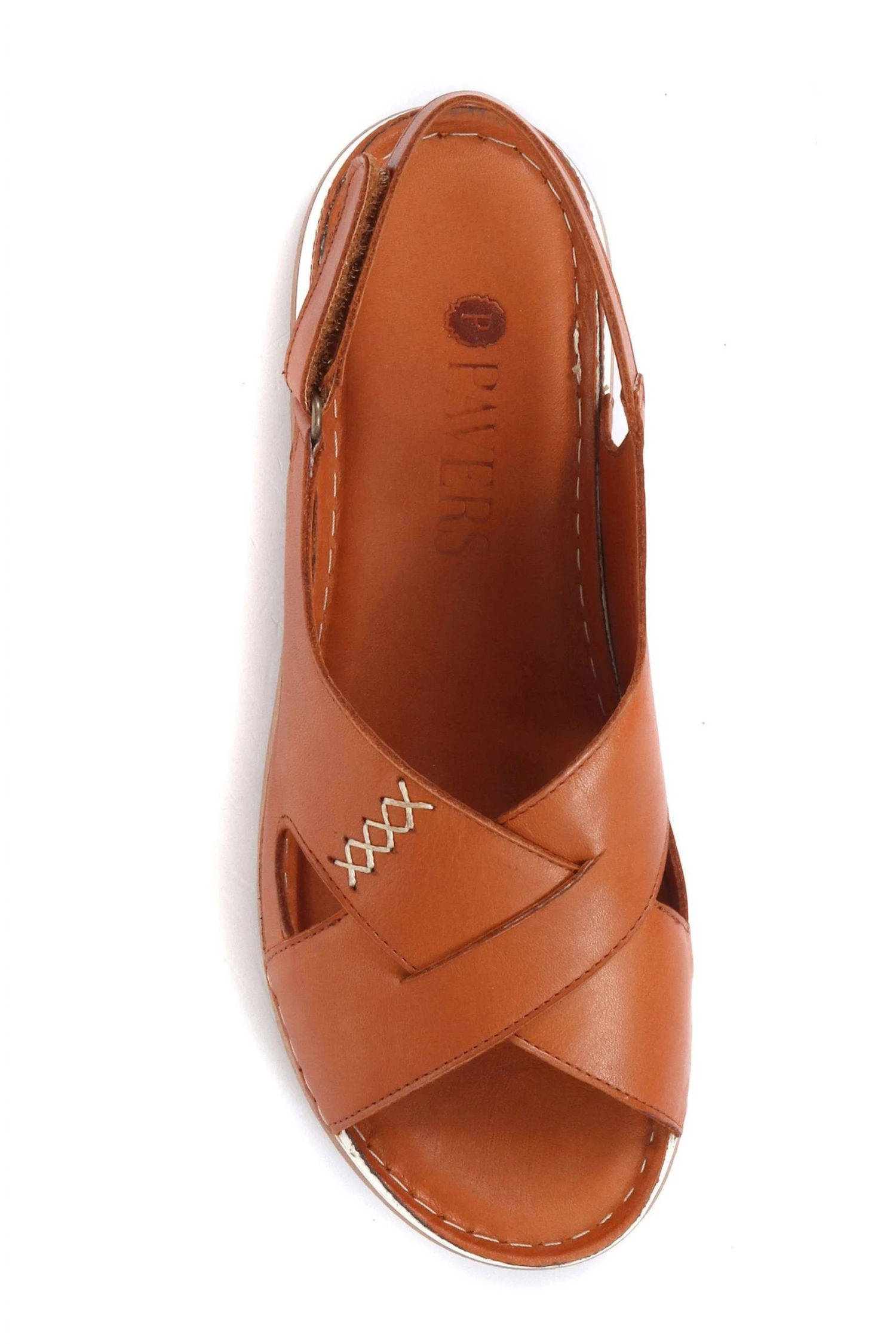 Pavers Brown Leather Slingback Sandals 4 Pavers Brown Leather Slingback Sandals - Image 4