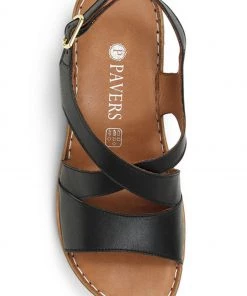Pavers Black Casual Leather Slingback Sandals -Pavers Sales Shop unnamed file 1373 scaled