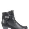 Pavers Ladies Black Block Heeled Ankle Boots