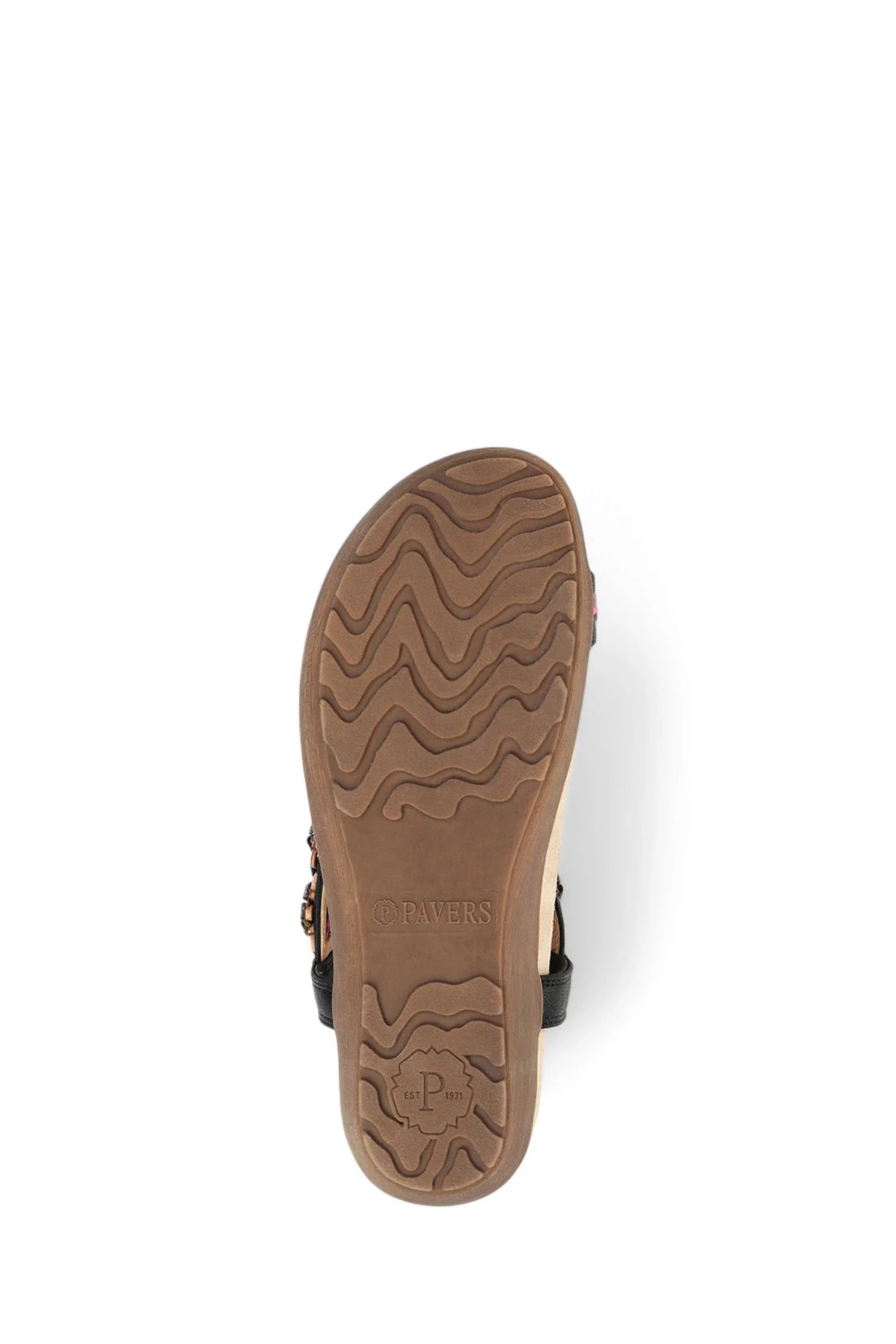 Pavers Black Ladies Embellished Toe-Post Sandals 5 Pavers Black Ladies Embellished Toe-Post Sandals - Image 5