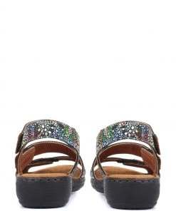 Pavers Black Fully Adjustable Ladies Leather Sandals -Pavers Sales Shop unnamed file 1396 scaled