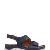 Pavers Blue Ladies Fully Adjustable Leather Sandals