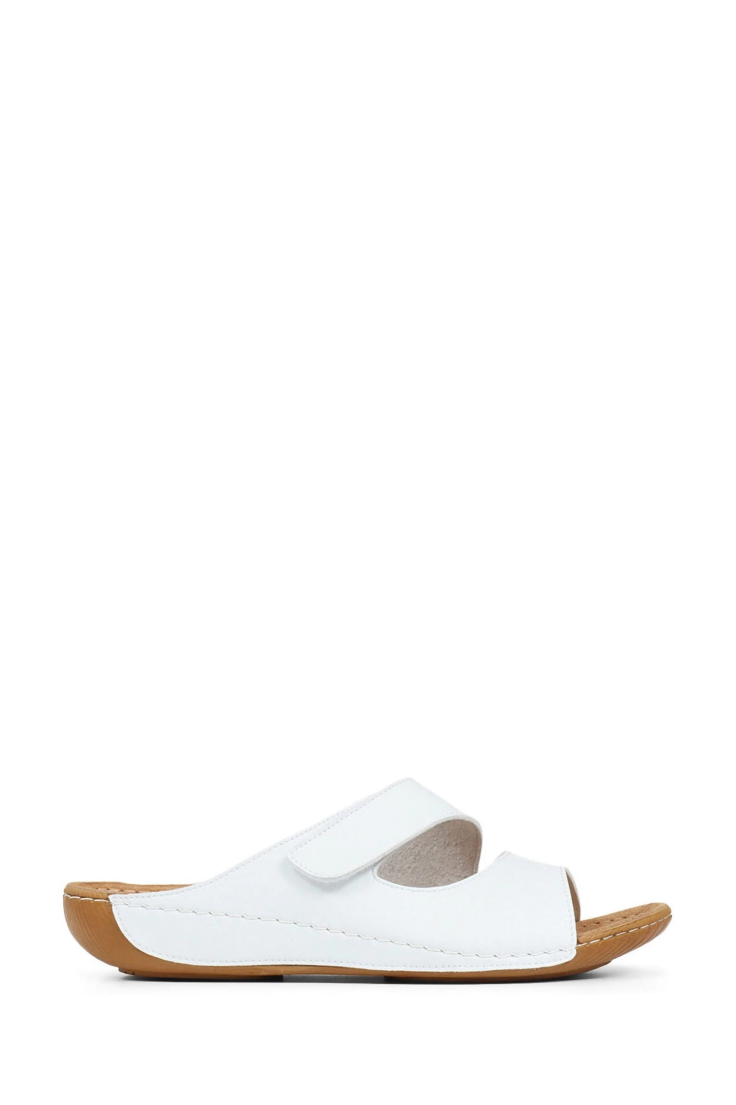 Pavers White Wide Fit Adjustable Leather Mules 1 Pavers White Wide Fit Adjustable Leather Mules