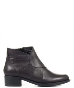 Pavers Ladies Black Leather Ankle Boots