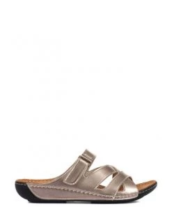 Pavers Metallic Platinum Ladies Touch-Fasten Mules -Pavers Sales Shop unnamed file 1447