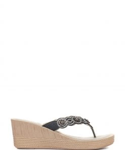 Pavers Ladies Wedge Toe Post Sandals