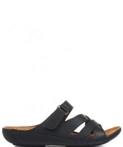 Pavers Black Ladies Touch-Fasten Mules -Pavers Sales Shop unnamed file 1477