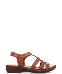 Pavers Tan Brown Leather T-Bar Sandals 11 Pavers Tan Brown Leather T-Bar Sandals -Pavers Sales Shop unnamed file 1489
