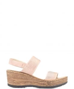 Pavers Pink Lightweight Wedge Sandals