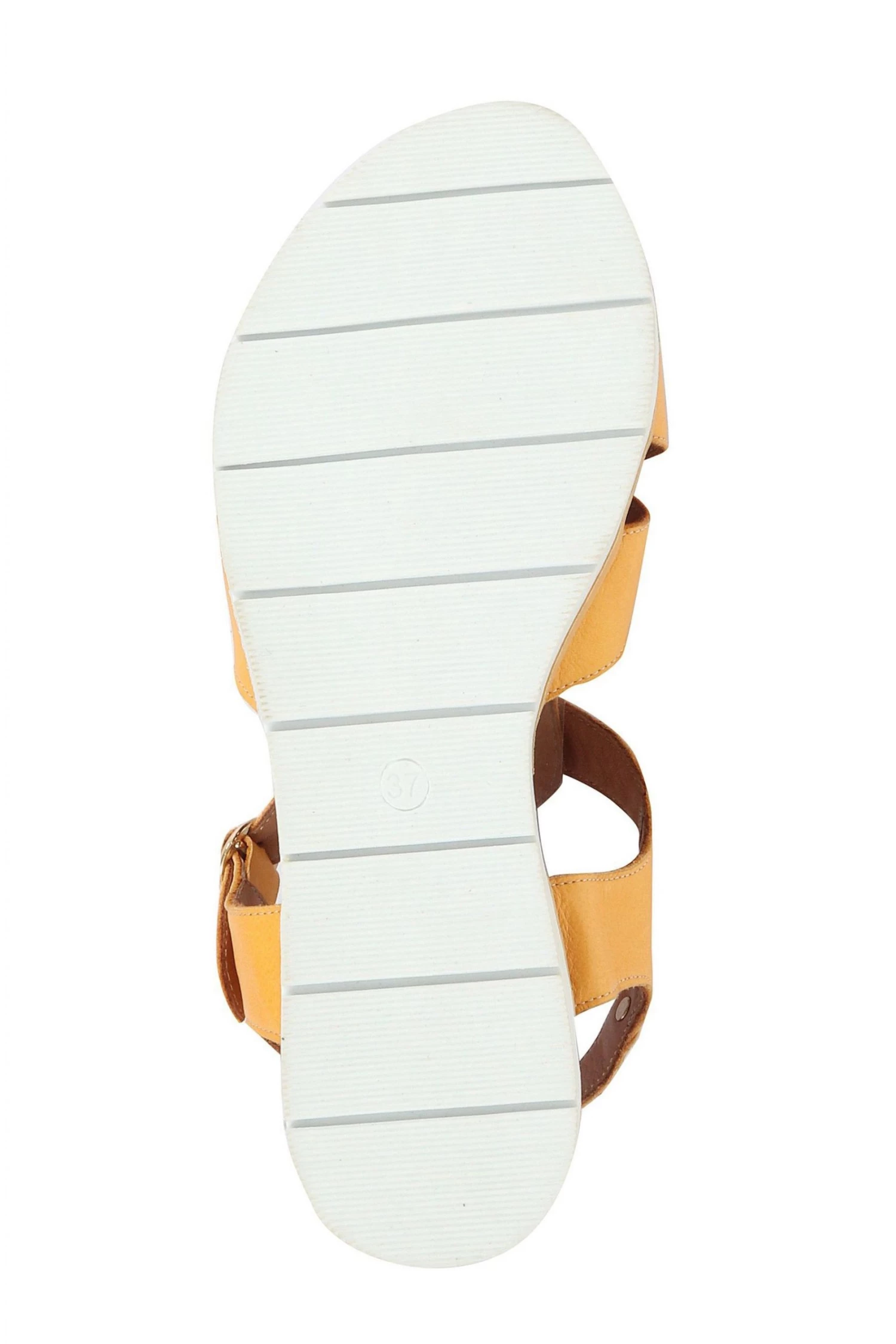 Pavers Yellow Wide Fit Leather T-Bar Sandals 4 Pavers Yellow Wide Fit Leather T-Bar Sandals - Image 4