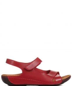 Pavers Red Ladies Touch Fasten Sandals