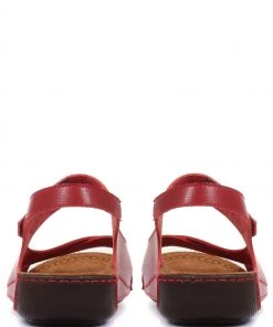 Pavers Red Ladies Touch Fasten Sandals -Pavers Sales Shop unnamed file 1540 scaled