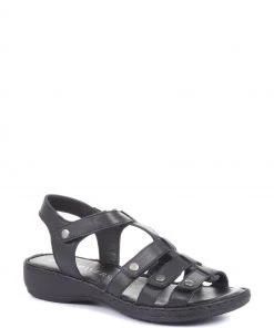 Pavers Ladies Black Leather T-Bar Sandals -Pavers Sales Shop unnamed file 1546 scaled