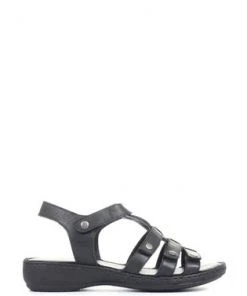 Pavers Ladies Black Leather T-Bar Sandals -Pavers Sales Shop unnamed file 1549