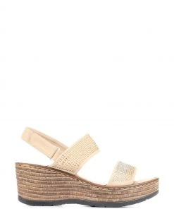 Pavers Natural Lightweight Wedge Sandals