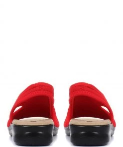 Pavers Red Ladies Stretch Sandals -Pavers Sales Shop unnamed file 1571 scaled