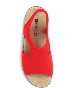Pavers Red Ladies Stretch Sandals -Pavers Sales Shop unnamed file 1572 scaled