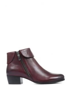 Pavers Brown Bordeaux Leather Ladies Ankle Boots -Pavers Sales Shop unnamed file 161