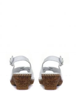 Pavers White Ladies Leather Slingback Wedge Sandals -Pavers Sales Shop unnamed file 1613 scaled