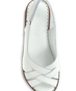 Pavers White Ladies Leather Slingback Wedge Sandals -Pavers Sales Shop unnamed file 1614 scaled