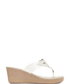 Pavers Ladies Toe Post Wedge Sandals