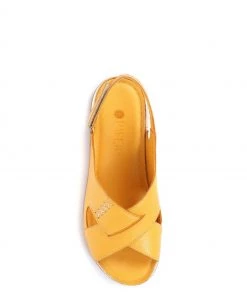Pavers Yellow Leather Slingback Sandals -Pavers Sales Shop unnamed file 1626 scaled