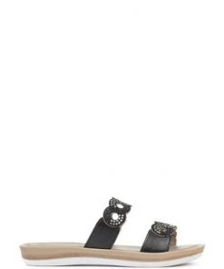 Pavers Ladies Black Embellished Mule Sandals -Pavers Sales Shop unnamed file 1682