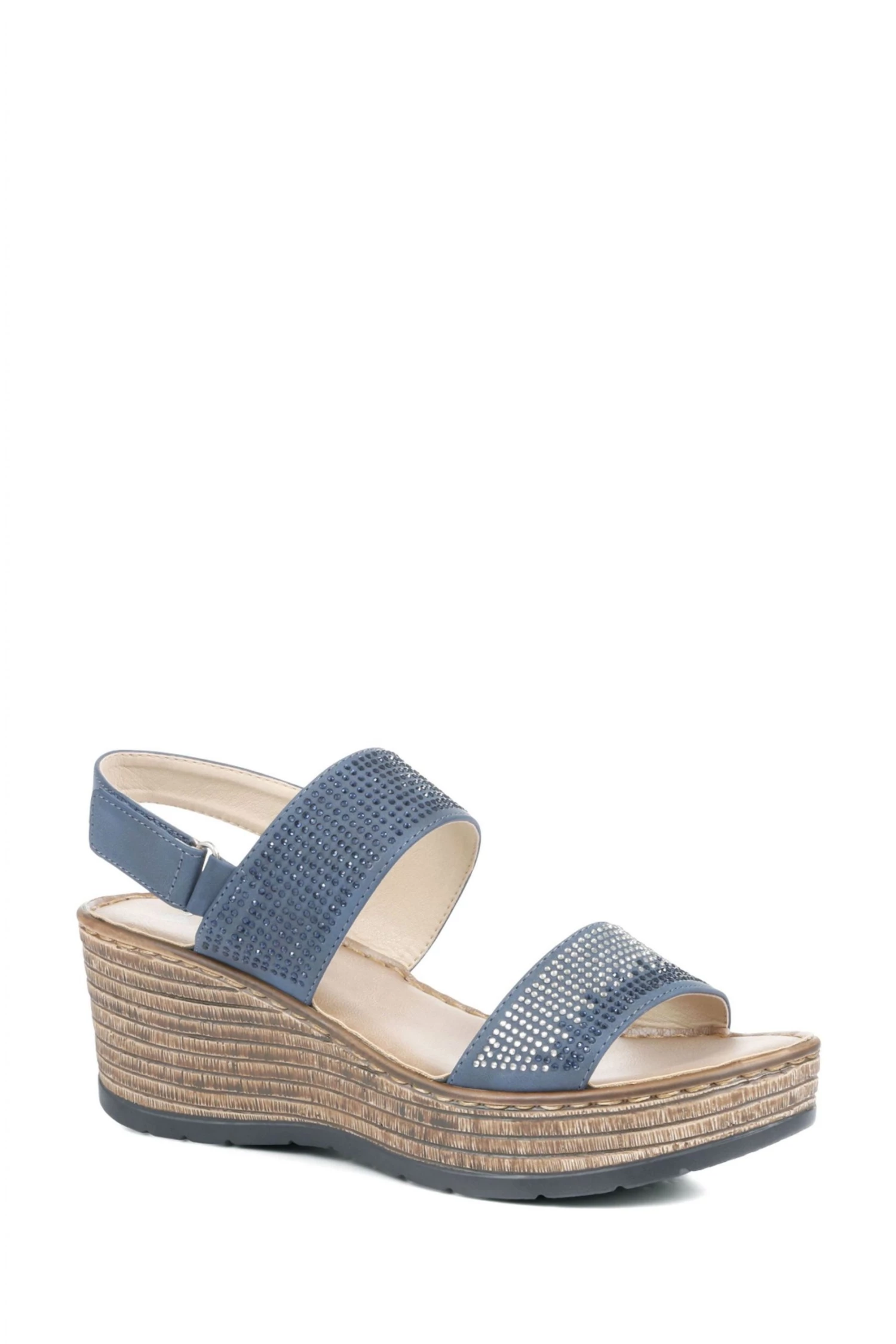 Pavers Blue Lightweight Wedge Sandals 1 Pavers Blue Lightweight Wedge Sandals