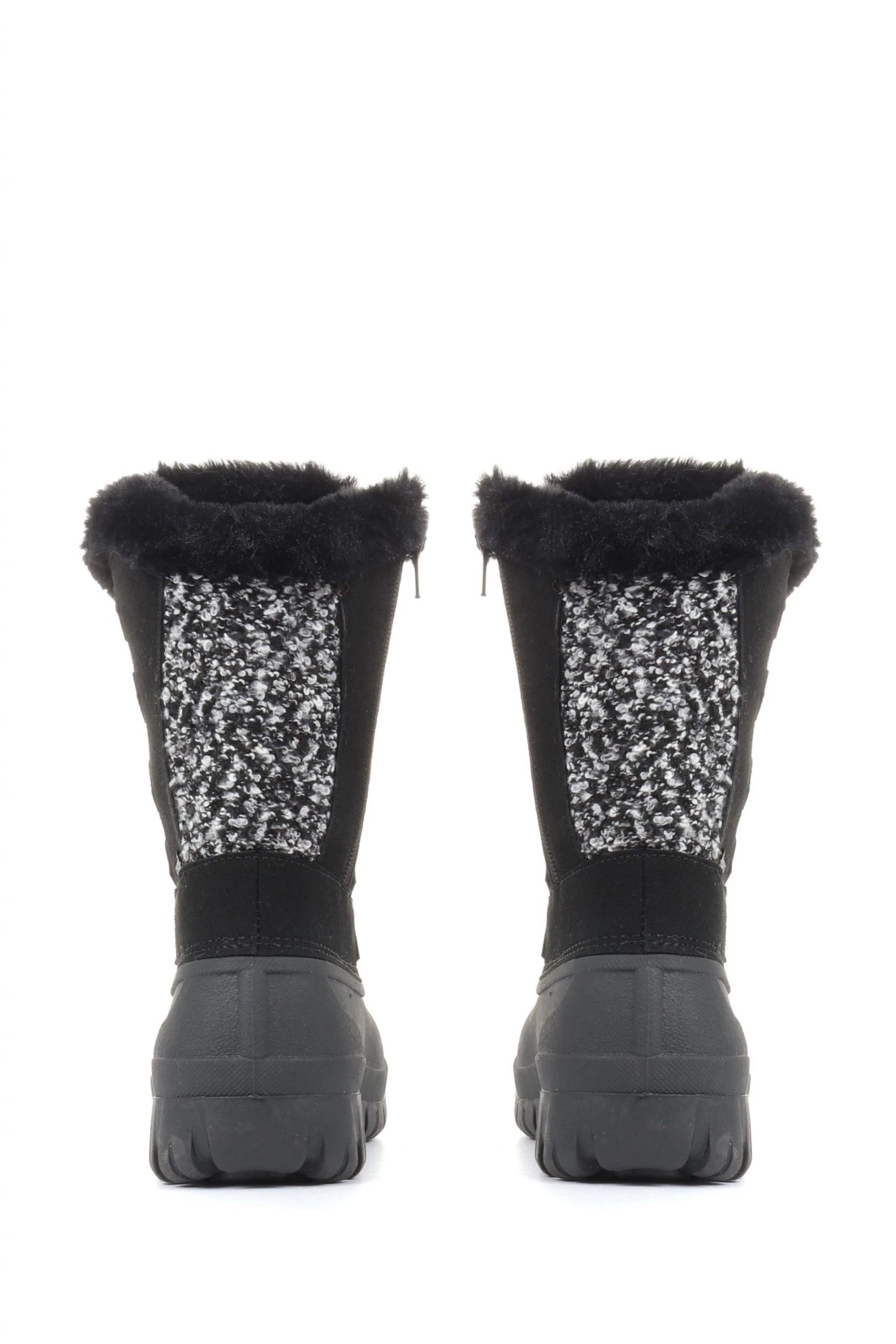 Pavers Ladies Black Lace Up Snow Boots 3 Pavers Ladies Black Lace Up Snow Boots - Image 3